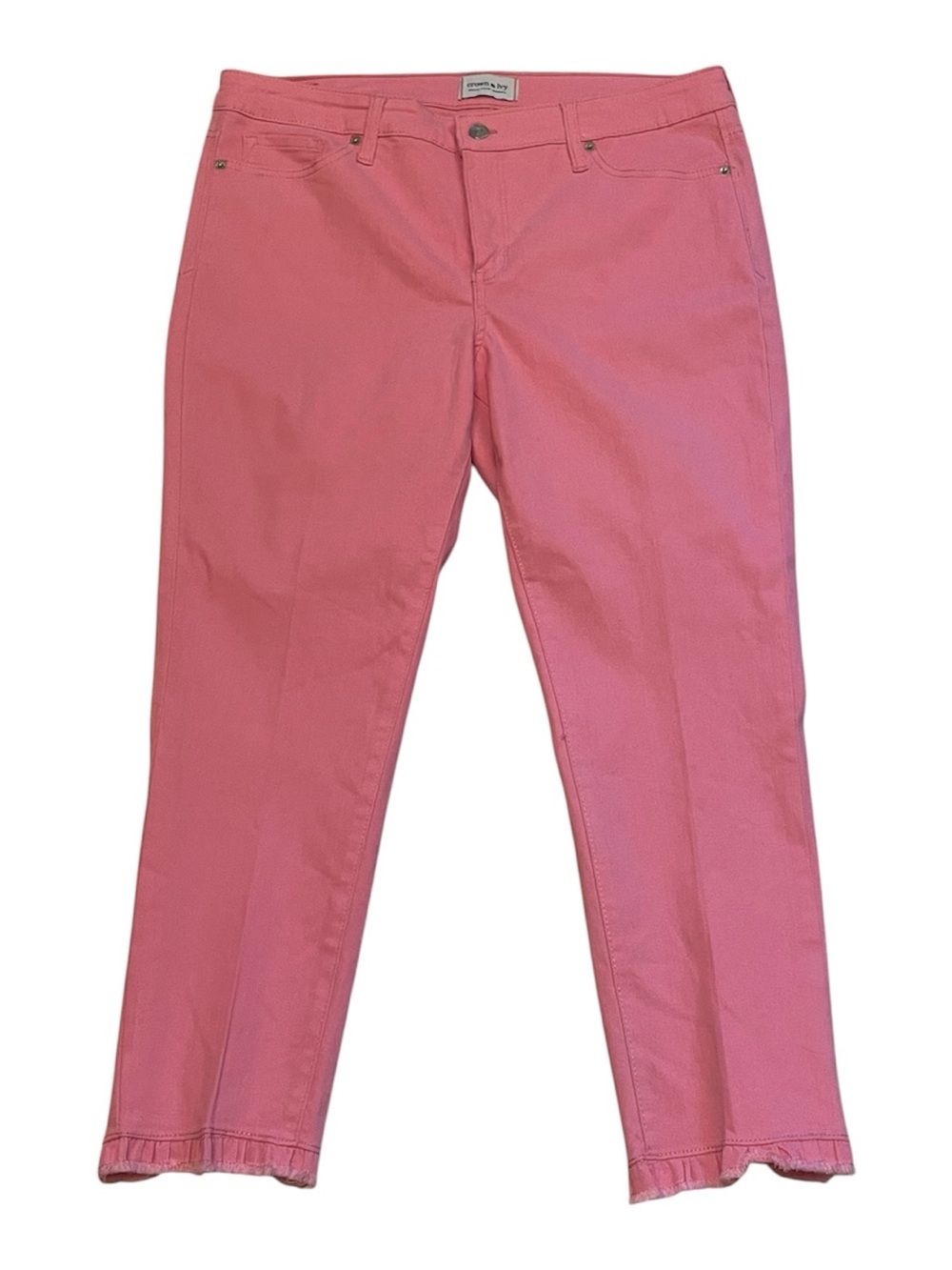 crown & ivy Coral Pink Straight-Leg Jeans